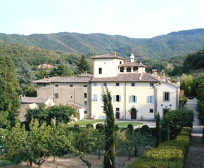 Front of Tuscan villa Italy