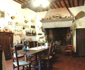 Tuscan Kitchen Fireplace