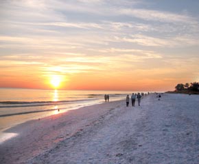 Sunset on the beach